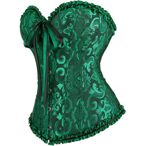 Nouveau Sexy dentelle taille Lingerie Corset Vintage dentelle Corset femmes Sexy Satin Corset noir rouge blanc bleu vert marron - Product Image 2
