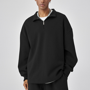 เสื้อกันหนาวมีซิปแบบสวมหัวมีซิปสำหรับผู้ชายเสื้อวอร์มผ้าฝ้ายขนแกะแบบรูดซิป - Product Image 3