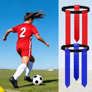 Lightweight Breathable Material <b>Bright</b> Reinforced Belt Loops Recreational School Physical Education Classes <b>Football</b> Belt Flag - Product Image 5