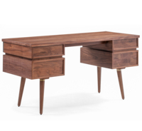 Bureau de direction moderne de luxe, bureau de travail de haute qualité en bois massif, tiroir convertible personnalisé, hauteur réglable