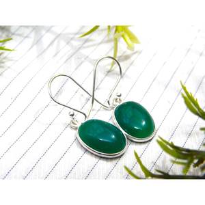 Pendientes colgantes de Plata de Ley 925 con piedras preciosas de ónix diminutas, regalo verde Natural para Pendientes colgantes de moda para el - Product Image 5