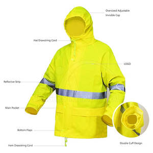 Traje de Lluvia para Hombre, Diseño Personalizado, Transpirable, de Poliéster/Nailon, con Logotipo, Impermeable, con Cremallera en el Pecho, Traje de Neopreno - Product Image 4
