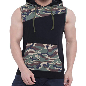 Nuevo logotipo personalizado entrenamiento con capucha camisetas sin mangas culturismo músculo hombres sin mangas gimnasio Sudadera con capucha camiseta - Product Image 6