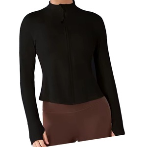 Zip up <b>Yoga</b> <b>Jacket</b> with Pocket Gym Running Sports <b>Jacket</b> Women Custom Made High Quality Sportswear and Jogging - Product Image 4