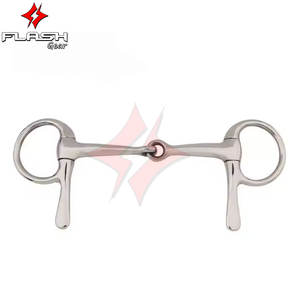 Fait sur mesure Baucher Snaffle Korsteel Half Cheek Dutch Bit Rembourrage souple en acier inoxydable Anneau lâche German Silver Bit culottes - Product Image 3