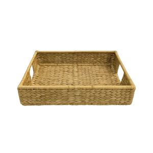 Plateau de service décoratif léger en fibre végétale classique de luxe pour mariage et Diwali - Product Image 1