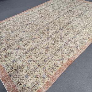 พรมวินเทจขนาด 6x11.4 ฟุต (183x347 ซม.) สีน้ำตาล พรมตุรกีสีพื้น - Product Image 5