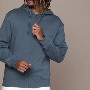 Collection Hiver Décontracté pour Hommes Sweat à Capuche Zippé de Couleur Unie Solide avec Logo Personnalisé Impression Numérique en Gros - Product Image 1