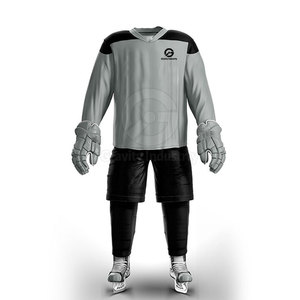 Dernier design, haute qualité, nouvelle arrivée, ensembles d'uniformes de hockey sur glace, écologiques, respirants, séchage rapide, personnalisables, 100% polyester - Product Image 1