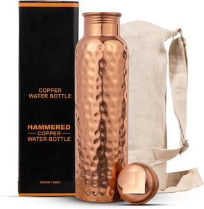 Botella de agua de cobre con diseño de grabado, producto altamente notable con caja de tamaño estándar disponible para vender regalos - Product Image 3