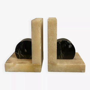 Sujetalibros Vintage, par de coleccionables decorativos en forma de dados de mármol, aspecto Simple y atractivo, suministros de oficina, organizador de escritorio - Product Image 2