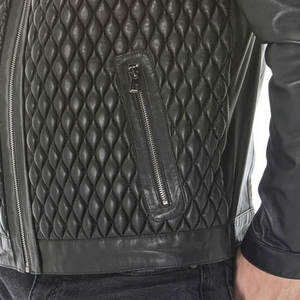 Veste en cuir de vache tendance pour homme avec doublure personnalisée en tissu de toile, style motard à capuche d'hiver, qualité supérieure - Product Image 6