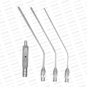 Kit d'embouts d'aspiration auriculaire pour microchirurgie 1mm 1.5mm 2mm, adaptateur d'aspiration manuel ORL, instrument chirurgical d'otologie en acier inoxydable allemand - Product Image 2