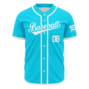 Uniformes de baseball respirants à col en V et sublimation personnalisés de haute qualité Maillots unisexes en polyester Nom de l'équipe avec logo personnalisé pour adultes - Product Image 5