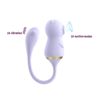 GINYA Nette Katze Weibliche Klitoris Saugen Massage gerät G-Punkt Stimulation Vibrator Liebe Ei Spielzeug 2 in 1 Sexspielzeug für Frauen