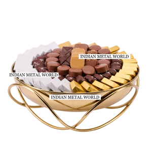 Finest Metal Chocolate Bowl Admirable Design Table Top Chocolate <b>Sweets</b> Serving Bowl Desserts Holder For <b>Parties</b> & Events - Product Image 5