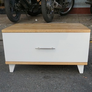 SFTDG019-Minimalist 1-Drawer Wood Rubberwood Bedside <b>Table</b> Bedroom Furniture - Product Image 3