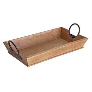 Plateau de service en bois moderne fabriqué à la main avec poignée dernière conception de haute qualité Top Standard cadeau de vacances de noël décor à la maison - Product Image 1