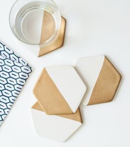 ที่รองแก้วทำจากไม้หินอ่อนทรงกลมสำหรับใช้ในบ้านสำนักงานหรือโรงแรมบ้านอุ่นแก้วและเครื่องดื่มมีสไตล์ - Product Image 2