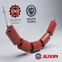 Galet de convoyeur en acier inoxydable de marque JUXIN, durée de vie de 50 000 heures, pour système de convoyeur minier industriel et de carrière