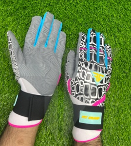 ถุงมือตีเบสบอลแบบยาวสำหรับผู้ชายถุงมือซอฟท์บอลหนังแท้ - Product Image 1