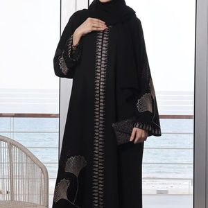 Services OEM, couleur personnalisée, grande taille, abaya islamique à manches longues de haute qualité, séchage rapide, respirante, en vente - Product Image 1