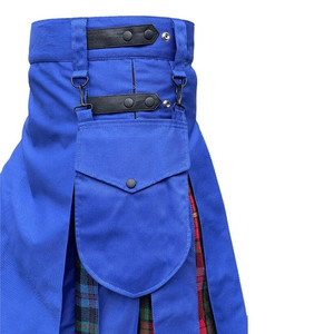 Kilt Escocés Azul Híbrido Royal Stewart para Hombre, Kilt Moderno y Utilitario, Tallas 28-62 - Product Image 3