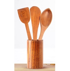 Cuillères de cuisson en bois bio pour la cuisson des couverts à salade en bois lot de 2 serveurs à salade en bois lot de 2 KETCHENWAR UNIQUE FAIT À LA MAIN - Product Image 2