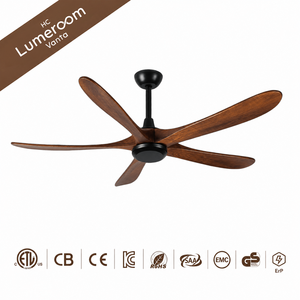 Ventilateur de plafond moderne en bois massif de 62 pouces avec télécommande et moteur DC, en stock aux États-Unis, idéal pour patio, ferme, hôtel - Product Image 4
