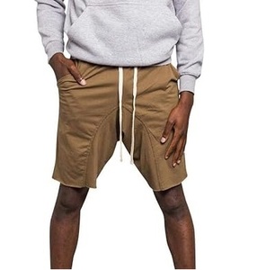 Pantalones Cortos Deportivos para Hombre, 100% Algodón, Estilo Vintage, Color Sólido, con Cordón Ajustable, Tejido Grueso, Estilo Holgado, para Correr al Aire Libre - Product Image 1