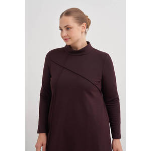Blusa de Punto con Cuello Alto y Encaje Bordado Vintage para Mujer, Oficina, Primavera, Otoño - Product Image 3