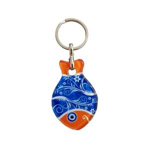 10x4cm Glass Ornament Metal <b>Key</b> <b>Chains</b> - Product Image 4