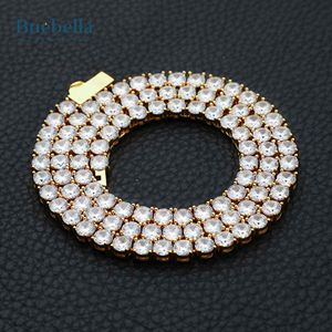 Venta caliente 925 Plata 14K Oro blanco Chapado 5mm Moissanite Diamond Cadena de tenis para hombres - Product Image 3