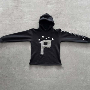 Conjunto de pantalones de chándal acampanados y Sudadera con capucha para hombre personalizado conjunto de chándal de lana de alta calidad unisex - Product Image 4