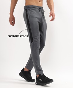 Pantalon de sport slim pour homme, idéal pour la course et la gym, en poly-coton Lycra importé (280 GSM) - Product Image 1
