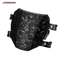 JFGRACING Surron Light Bee PP Nummernschild Carbon-Optik Weißes Muster Wassertransferdruck Vordere Motorradabdeckung