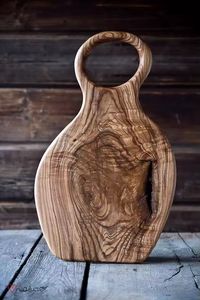 Tabla de cortar personalizada de bambú o madera para cocina Tabla de cortar de acacia y nogal de oliva con mango - Product Image 2