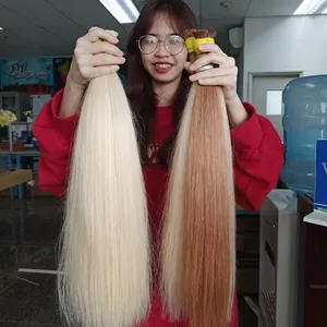 100% wholesale price human hair new coming top quality products Bulk hair Natural straight Blonde color