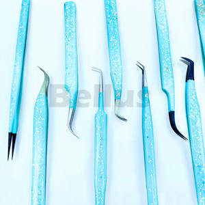 Pince à épiler d'extension de cils Volume Best-seller Outil professionnel en acier inoxydable avec étui Pince à épiler Mega Grip de haute qualité avec étiquette personnalisée - Product Image 6