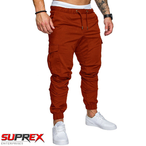 Custom Mens High Canvas Cargo Jogger Sweatpants Skinny Fit Streetwear Track Pants Casual Fitness Running Sports <b>Trousers</b> - Product Image 6