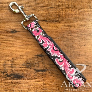 Venta superior de alta calidad de cuero mecanizado a mano mango acolchado de tráfico resistente corto cuero de vaca correa de perro para entrenamiento Control correa de perro - Product Image 1