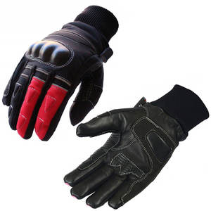 Gants de moto en cuir, course moto, doigts complets / Gants de moto professionnels à écran tactile - Product Image 1