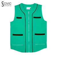 Gilet de barbier classique personnalisable pour hommes Veste en laine respirante avec logo de nom Uniforme de travail de salon