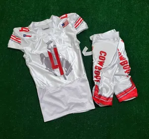 Los últimos uniformes de fútbol americano para jóvenes, diseños de camisetas cortas con conjuntos al por mayor, uniformes de fútbol americano - Product Image 1