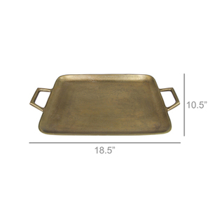 Premium Brass Gold Plated Metal Food Serving <b>Tray</b> Customized Shape <b>Large</b> Size Elegant Server Ideal For Home Use And Events - Product Image 3