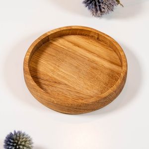Plateau de service en bois de chêne avec coins arrondis, Assiette en bois, Planche de service Accessoires d'espace de travail faits à la main | Affiné | - Product Image 3