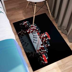 Alfombra Spades Royal Flush, Alfombras de Póker, Alfombra Moderna Estampada, Regalo Perfecto, Alfombra de Terciopelo - Product Image 5