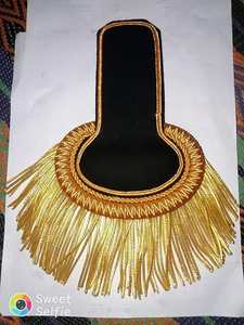 Vente en gros d'épaulettes de service général bandeau uniforme Gillet lingot d'or planches d'épaule à franges faites à la main par Hamza Badges - Product Image 4