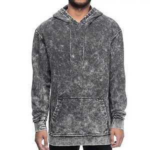 Logo personnalisé hommes poids lourd hommes sweats à capuche coupe surdimensionnée haute qualité sweats à capuche lourds pour homme 100% coton personnalisé lavage à l'acide - Product Image 1