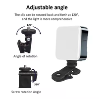 Lampe portable Hongdak, 3 niveaux de luminosité, mini lampe LED rechargeable, anneau lumineux pour selfie, téléphone, diffusion en direct